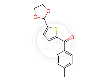 Chemical structure of (5-(1,3-Dioxolan-2-yl)thiophen-2-yl)(p-tolyl)methanone