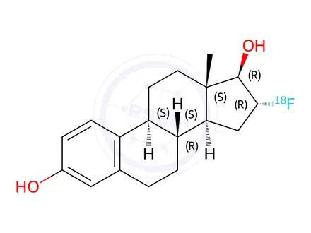 Chemical structure of Fluoroestradiol-18F