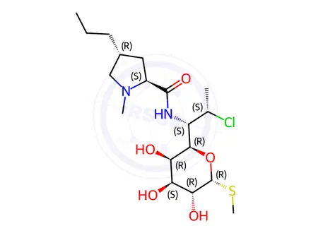 Chemical structure of Clindamycin (Clindamycin Phosphate EP Impurity E)