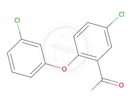 Chemical structure of 5-Chloro-2-(3-chlorophenoxy)benzoic Acid