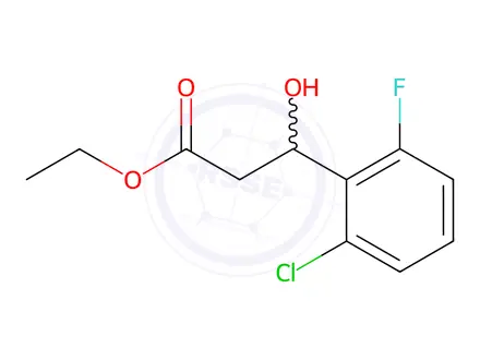 Chemical structure of Ethyl 2-chloro-6-fluoro-β-hydroxybenzenepropanoate