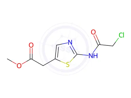 Chemical structure of [2-(2-Chloro-acetylamino)-thiazol-5-yl]-acetic acid methyl ester