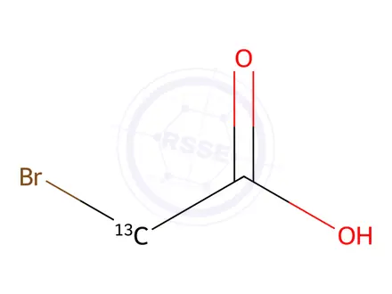 Chemical structure of Bromoacetic-2-13C Acid