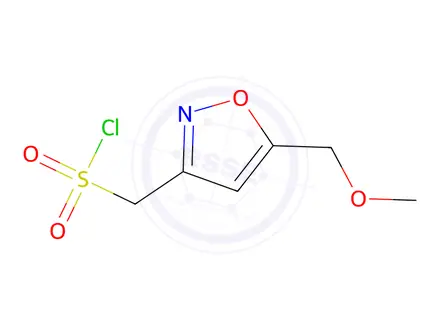 Chemical structure of [5-(methoxymethyl)-1,2-oxazol-3-yl]methanesulfonyl chloride