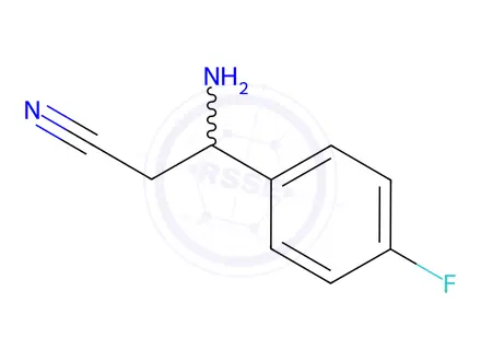 Chemical structure of 3-Amino-3-(4-Fluorophenyl)Propanenitrile