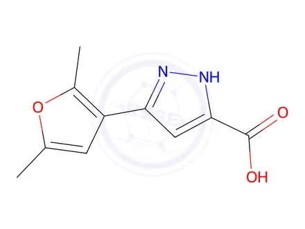 Chemical structure of 5-(2,5-Dimethylfuran-3-yl)-1h-pyrazole-3-carboxylic acid