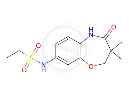 Chemical structure of N-(3,3-Dimethyl-4-oxo-2,3,4,5-tetrahydrobenzo[b][1,4]oxazepin-8-yl)ethanesulfonamide