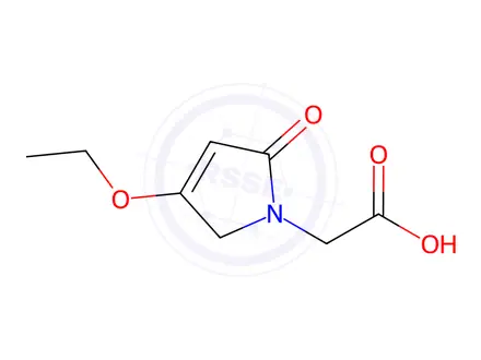 Chemical structure of 2-(3-ethoxy-5-oxo-2H-pyrrol-1-yl)acetic acid