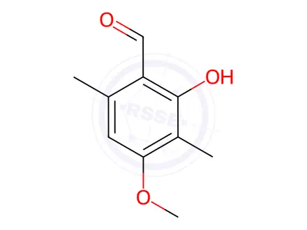 Chemical structure of 2-Hydroxy-4-methoxy-3,6-dimethylbenzaldehyde