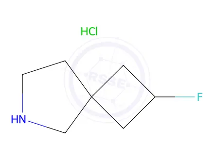 Chemical structure of 2-fluoro-6-azaspiro[3.4]octane hydrochloride