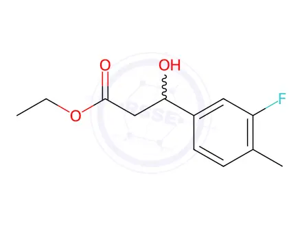 Chemical structure of Ethyl 3-fluoro-β-hydroxy-4-methylbenzenepropanoate