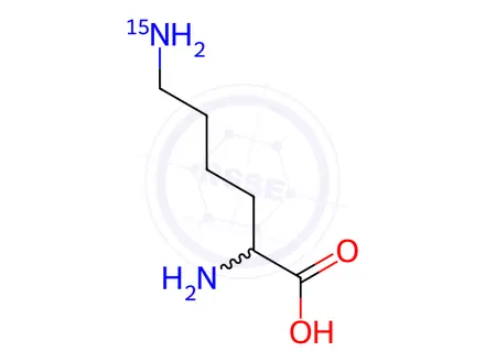 Chemical structure of DL-LYSINE-EPSILON-15N DIHYDROCHLORIDE