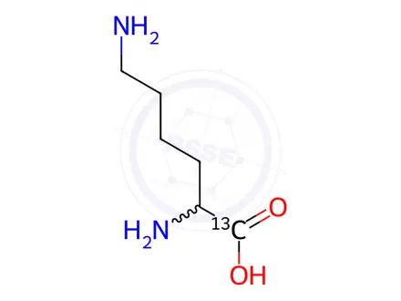 Chemical structure of DL-LYSINE-1-13C DIHYDROCHLORIDE
