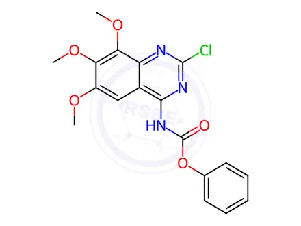Chemical structure of Phenyl (2-chloro-6,7,8-trimethoxyquinazolin-4-yl)carbamate