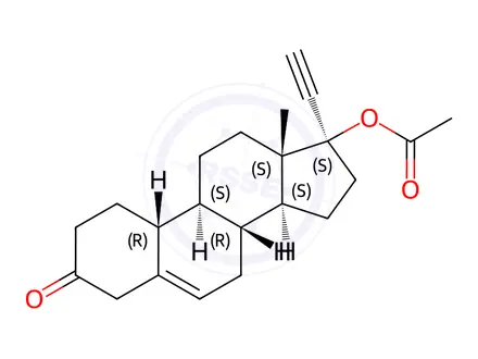 Chemical structure of delta-5(6)-Norethindrone Acetate