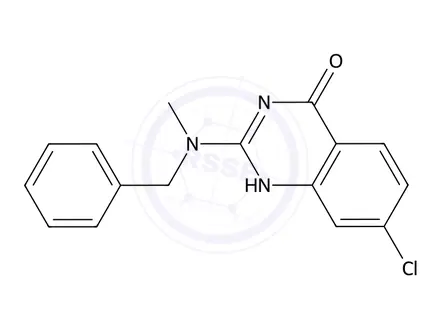 Chemical structure of 2-(Benzyl(methyl)amino)-7-chloroquinazolin-4(1H)-one