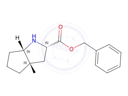 Chemical structure of (2S,3aS,6aS)-Benzyl octahydrocyclopenta[b]pyrrole-2-carboxylate