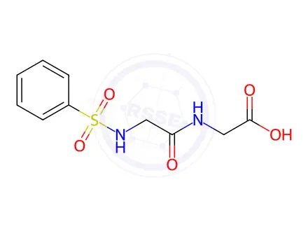 Chemical structure of (2-Benzenesulfonylamino-acetylamino)acetic acid