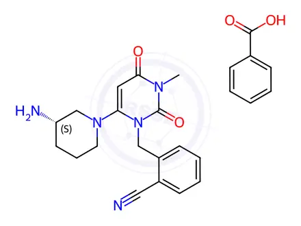 Chemical structure of (S)-Alogliptin Benzoate