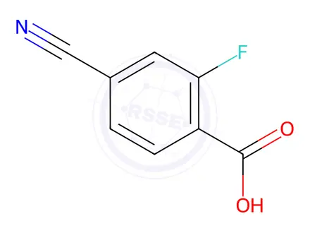 Chemical structure of 4-Cyano-2-fluorobenzoic Acid