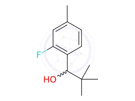 Chemical structure of 1-(2-fluoro-4-methylphenyl)-2,2-dimethylpropan-1-ol