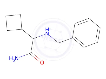 Chemical structure of 2-(benzylamino)-2-cyclobutylacetamide