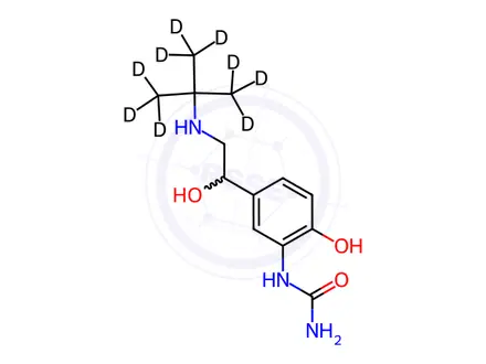 Chemical structure of Carbuterol-d9 Hemisulfate Salt