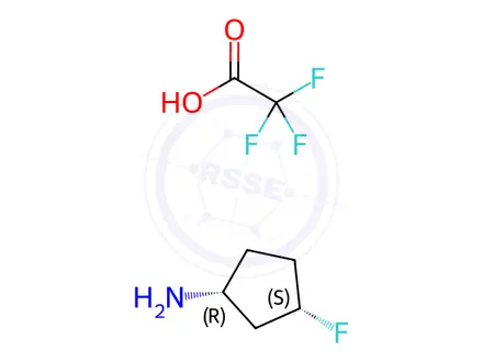 Chemical structure of cis-3-Fluorocyclopentanamine Trifluoroacetic Acid Salt