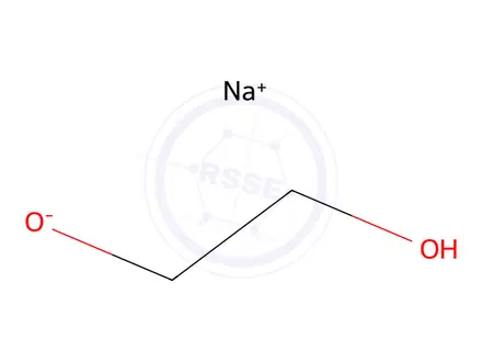 Chemical structure of sodium 2-hydroxyethoxide