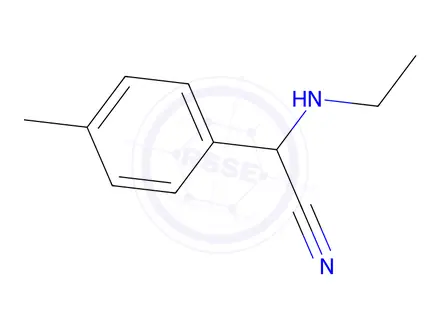 Chemical structure of 2-(Ethylamino)-2-(p-tolyl)acetonitrile