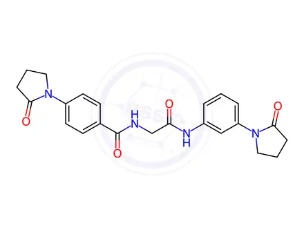 Chemical structure of N-(2-Oxo-2-((3-(2-oxopyrrolidin-1-yl)phenyl)amino)ethyl)-4-(2-oxopyrrolidin-1-yl)benzamide