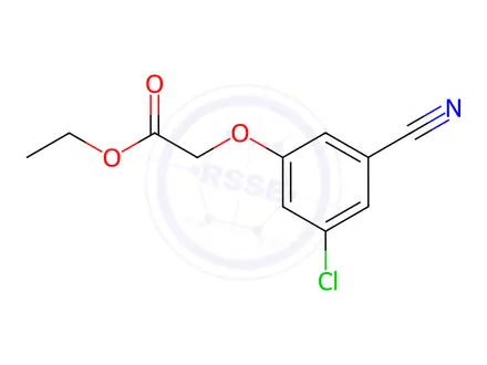 Chemical structure of Acetic acid, 2-(3-chloro-5-cyanophenoxy)-, ethyl ester