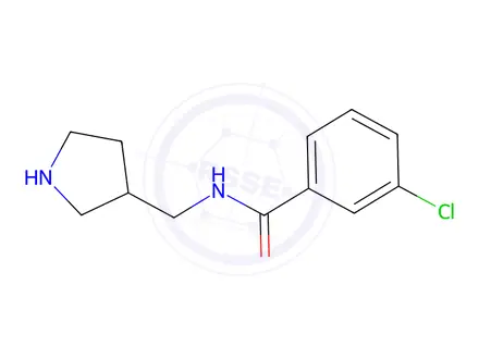 Chemical structure of 3-Chloro-N-(pyrrolidin-3-ylmethyl)benzamide