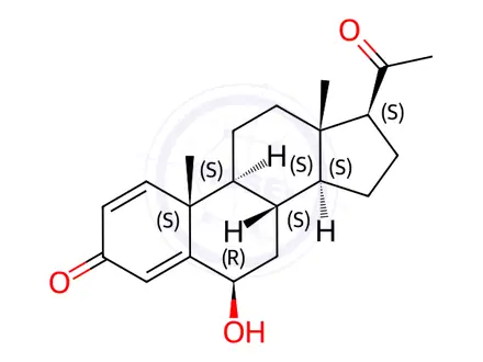 Chemical structure of 6-β Hydroxy Progesterone