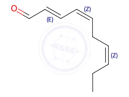 Chemical structure of (2E,4Z,7Z)-deca-2,4,7-trienal