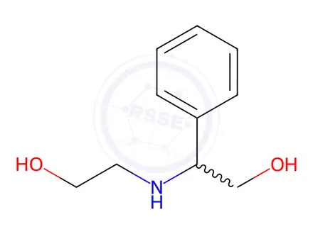 Chemical structure of Benzeneethanol, β-[(2-hydroxyethyl)amino]-