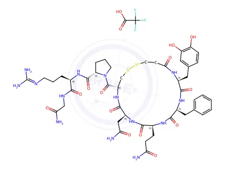Chemical structure of Desmopressin Tyrosine Oxidation Impurity 1