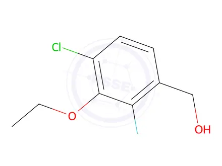 Chemical structure of 4-Chloro-3-ethoxy-2-fluorobenzyl alcohol, 97%
