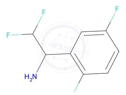 Chemical structure of 1-(2,5-difluorophenyl)-2,2-difluoroethan-1-amine