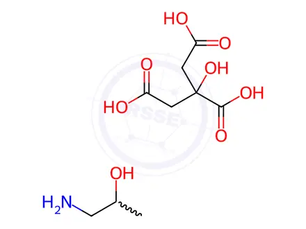 Chemical structure of (2-hydroxypropyl)ammonium citrate
