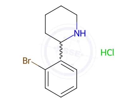 Chemical structure of 2-(2-Bromophenyl)piperidine, HCl