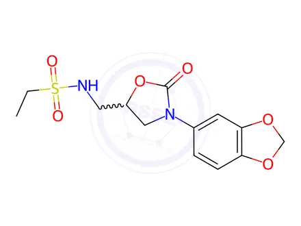 Chemical structure of N-((3-(Benzo[d][1,3]dioxol-5-yl)-2-oxooxazolidin-5-yl)methyl)ethanesulfonamide