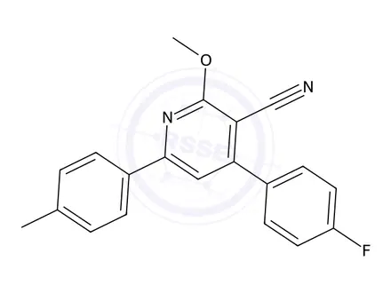 Chemical structure of 4-(4-Fluorophenyl)-2-methoxy-6-(p-tolyl)nicotinonitrile