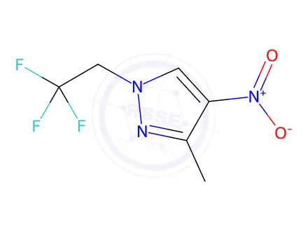 Chemical structure of 3-Methyl-4-nitro-1-(2,2,2-trifluoroethyl)-1h-pyrazole