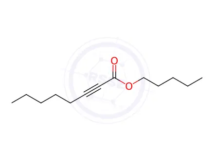 Chemical structure of 2-Octynoic acid, pentyl ester