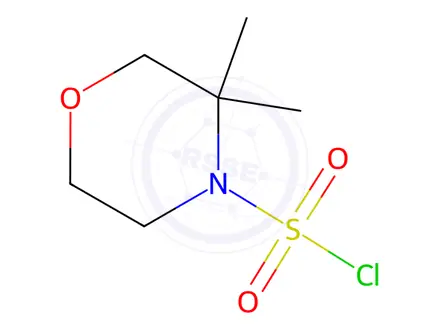 Chemical structure of 3,3-Dimethylmorpholine-4-sulfonyl chloride