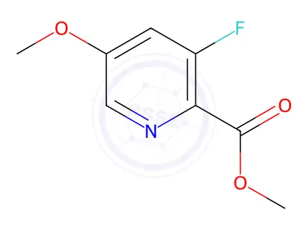 Chemical structure of Methyl 3-Fluoro-5-methoxypyridine-2-carboxylate