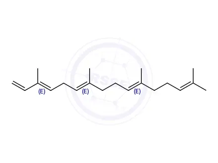 Chemical structure of (3E,6E,10E)-3,7,11,15-Tetramethylhexadeca-1,3,6,10,14-pentaene
