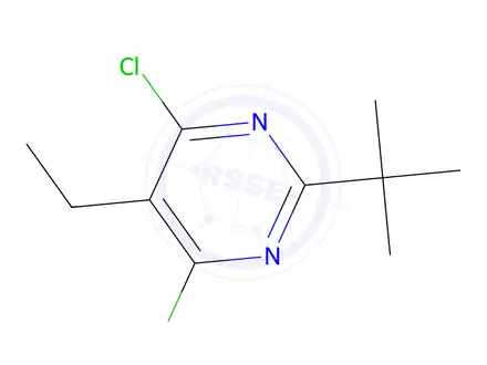 Chemical structure of 2-tert-butyl-4,6-dichloro-5-ethylpyrimidine