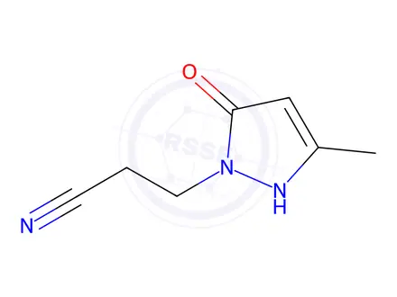 Chemical structure of 3-(5-Hydroxy-3-methylpyrazol-1-yl)propanenitrile